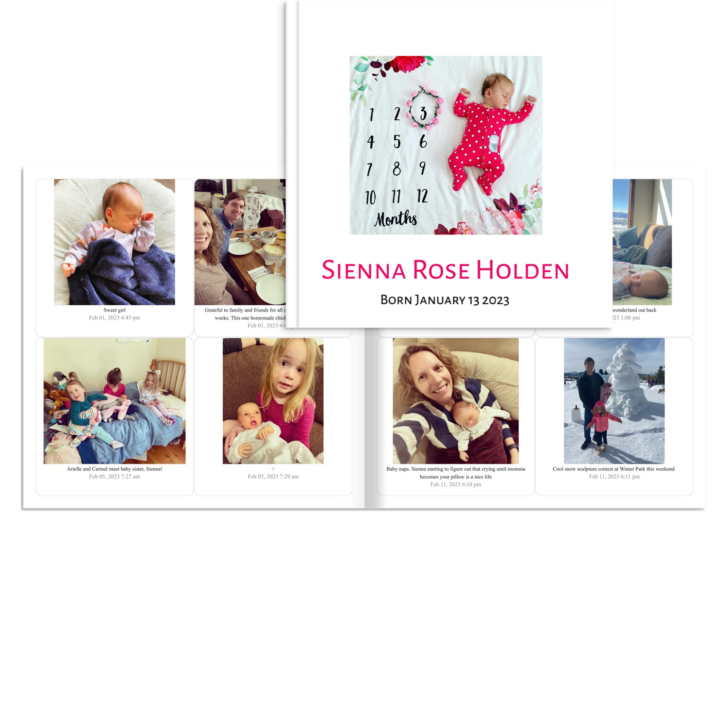 Beautiful photo book product preview showing The Keep Shelf quality